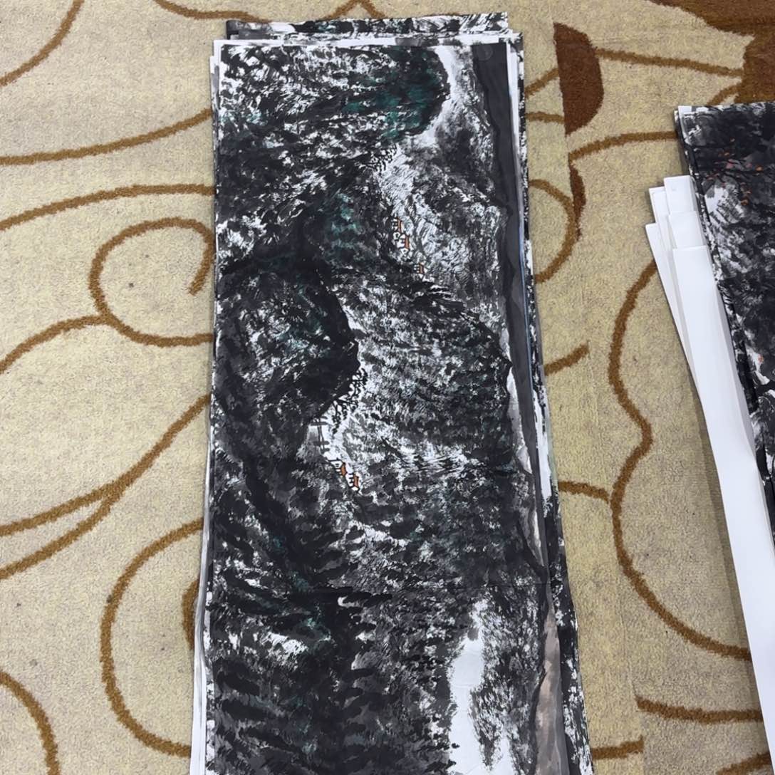 国画96-34焦墨作品艺