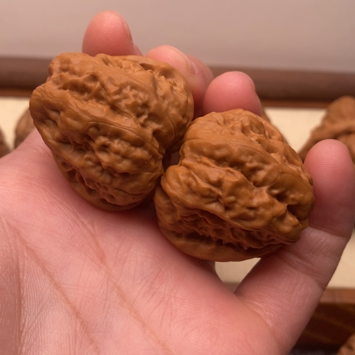 【闪购商品】把件文玩核桃三角蛙边34左右