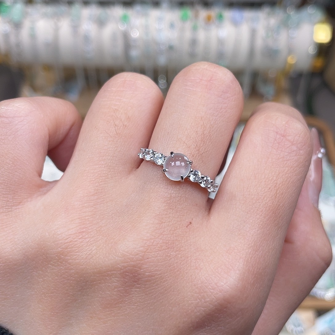 翡翠银S925镶嵌戒指