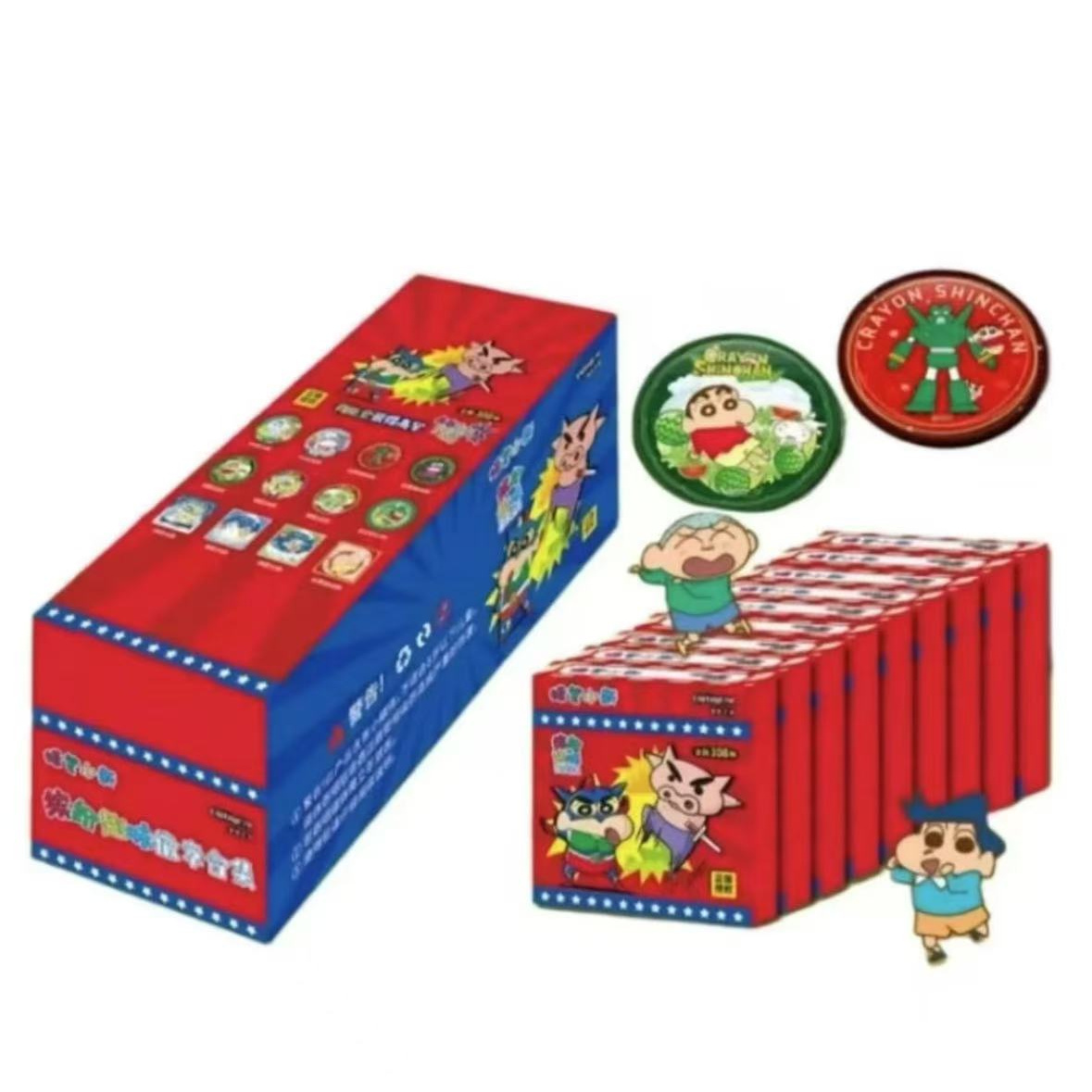 小萌拆卡【平拆+叠叠】蒙教王国蜡笔小新缤纷趣味吧唧徽章盲盒 代拆