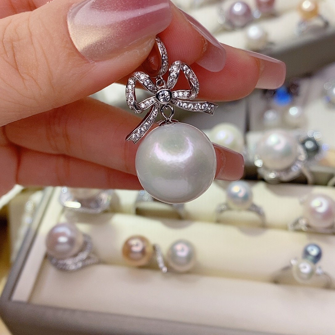 一***啊银S925镶嵌淡水珍珠吊坠(赠链)16➕