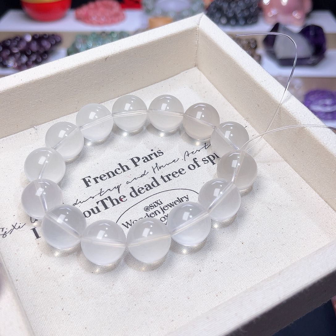 水晶手串未镶嵌棣*天然水晶16mm