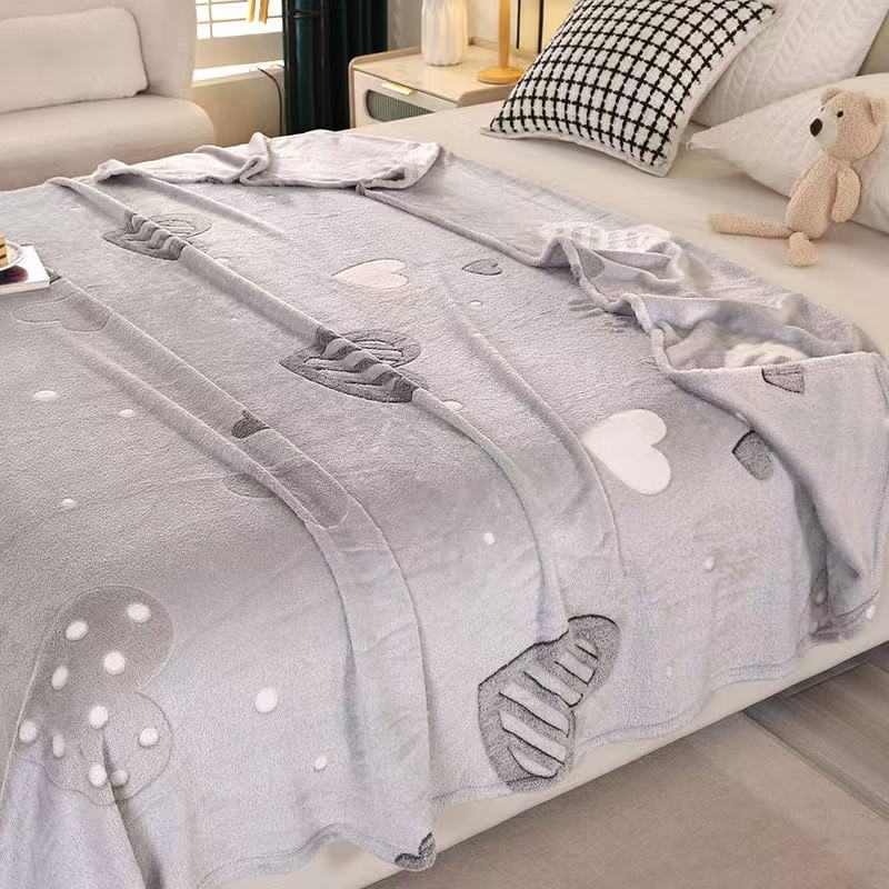 简约风暖床柔软亲肤牛奶绒