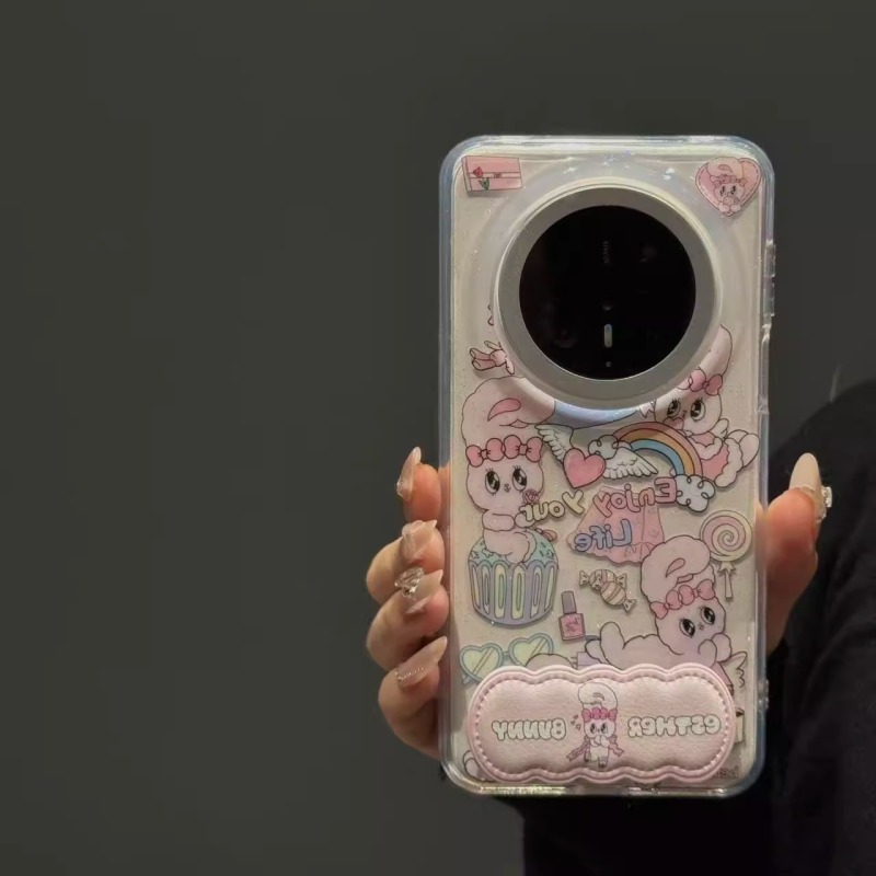 适用华为mate70pro手机壳新款mate60pro甜系透底闪粉甜品艾丝乐小