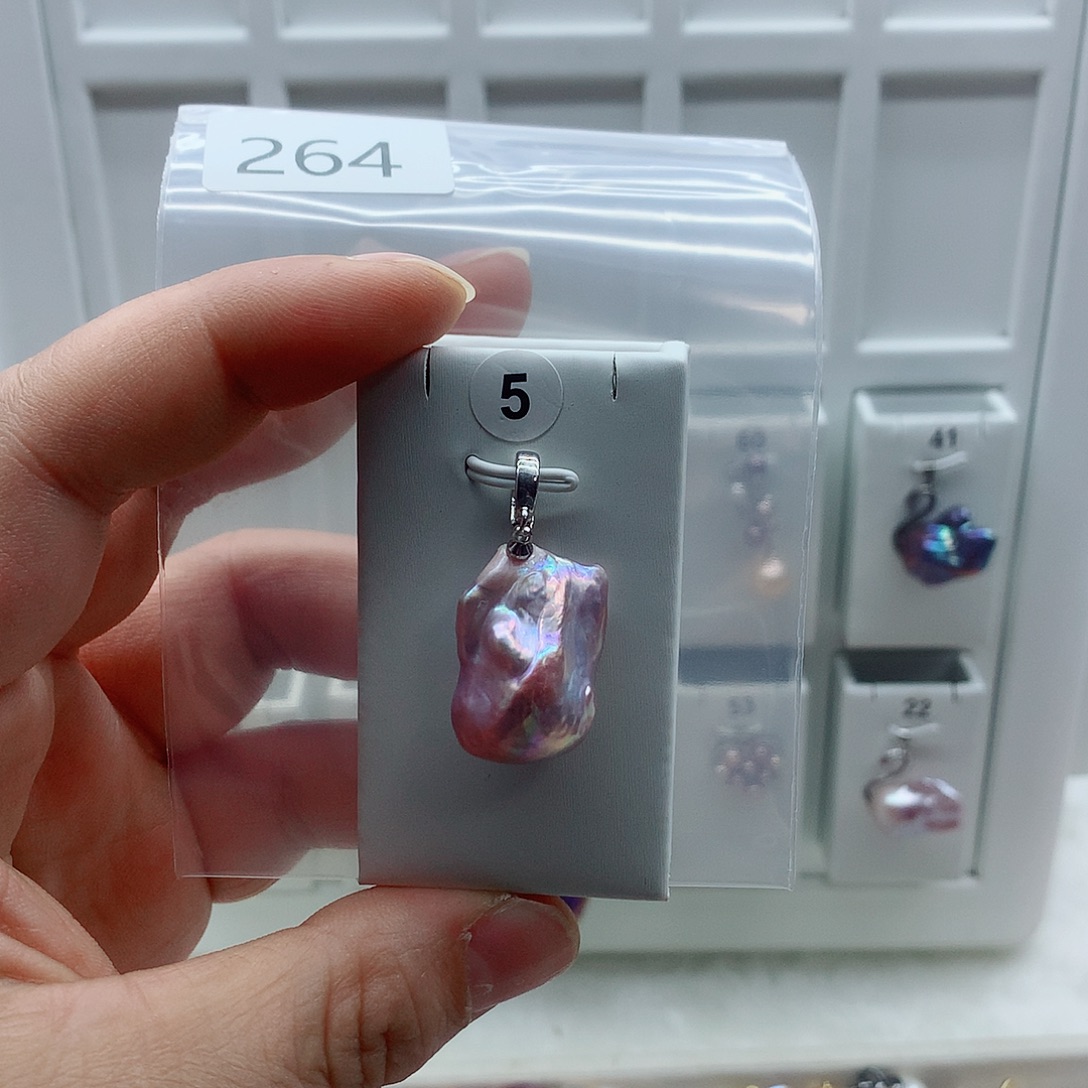 合金淡水珍珠吊坠(不含链)