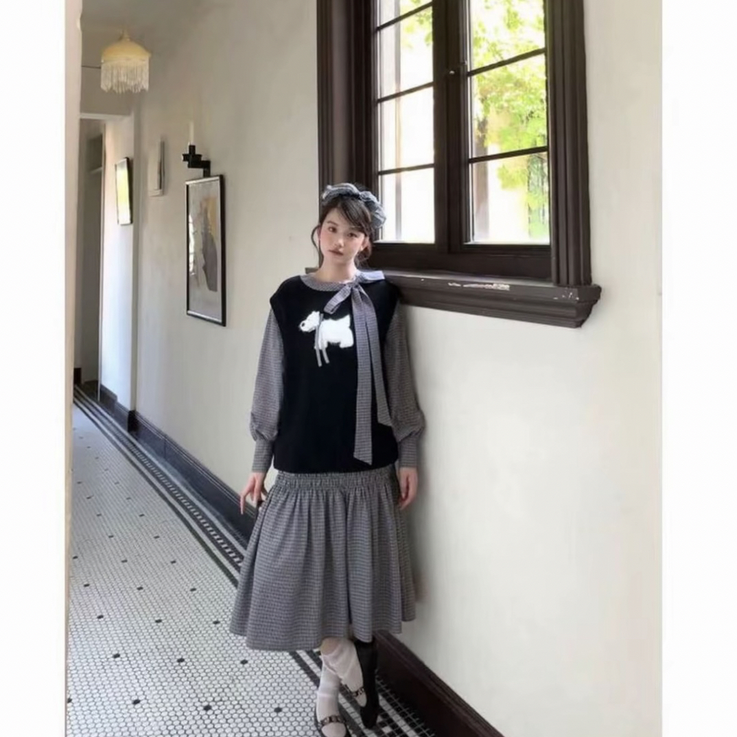 秋季宽松遮码胯西高地公主学院风显瘦洋气连衣裙