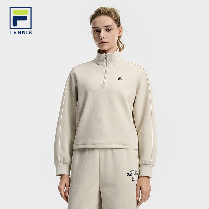 Fila/斐乐春季新款女士网球卫衣运动户外休闲时尚百搭立领卫衣