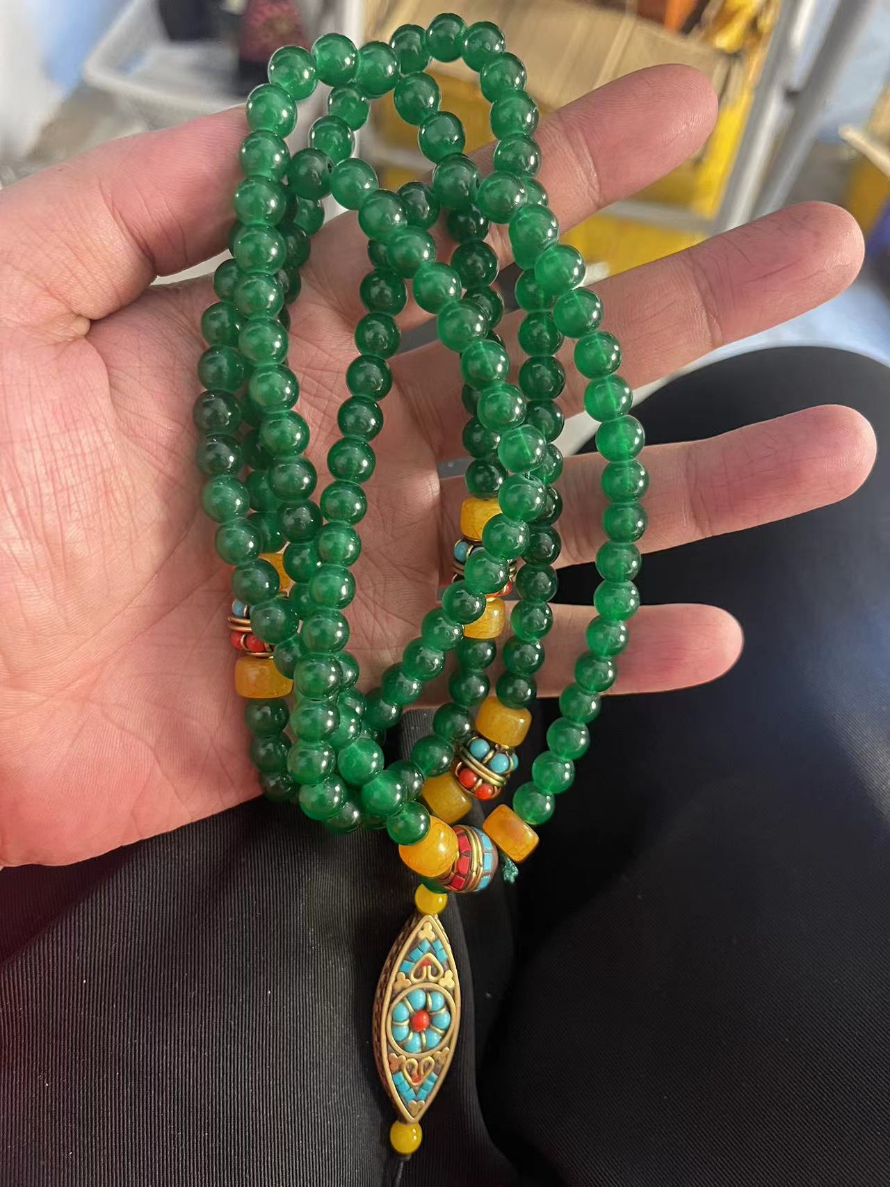 和田玉碧玉项链一个{小七甄选}