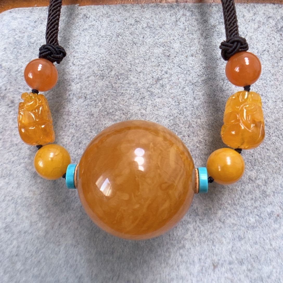 蜜蜡颈饰未镶嵌蜜蜡