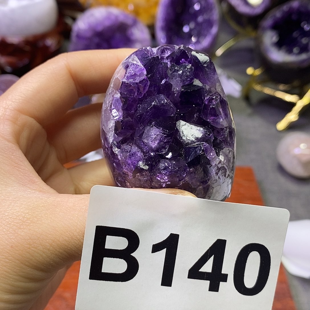 未镶嵌紫晶珠宝半成品