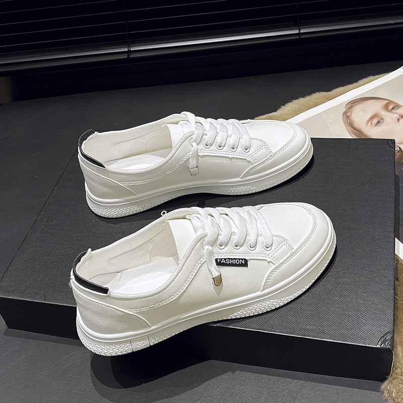 2025春季新品百搭简约厚底轻便运动小白鞋薄款时尚平底板鞋【孟欣】