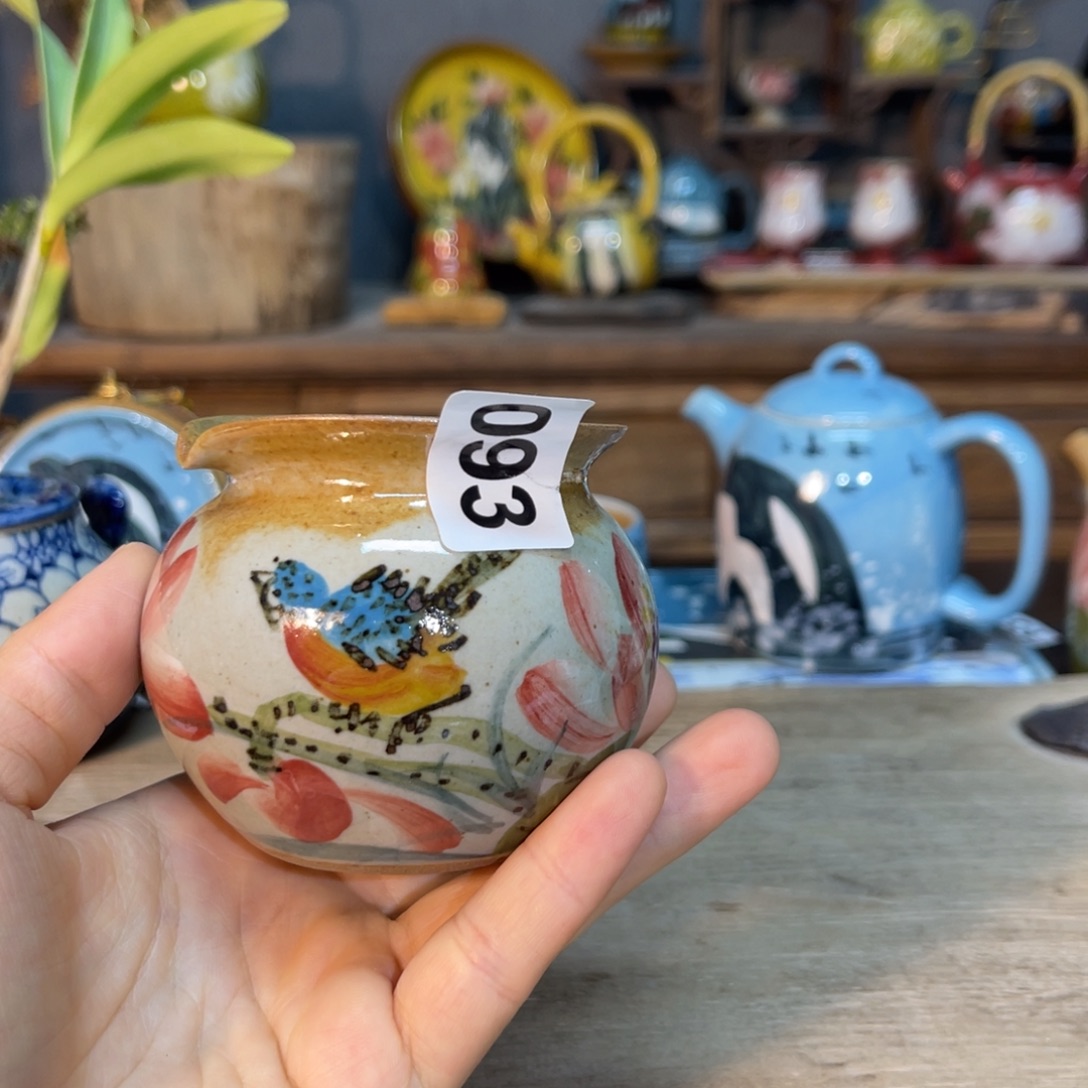 壶素浅陶瓷手工手绘