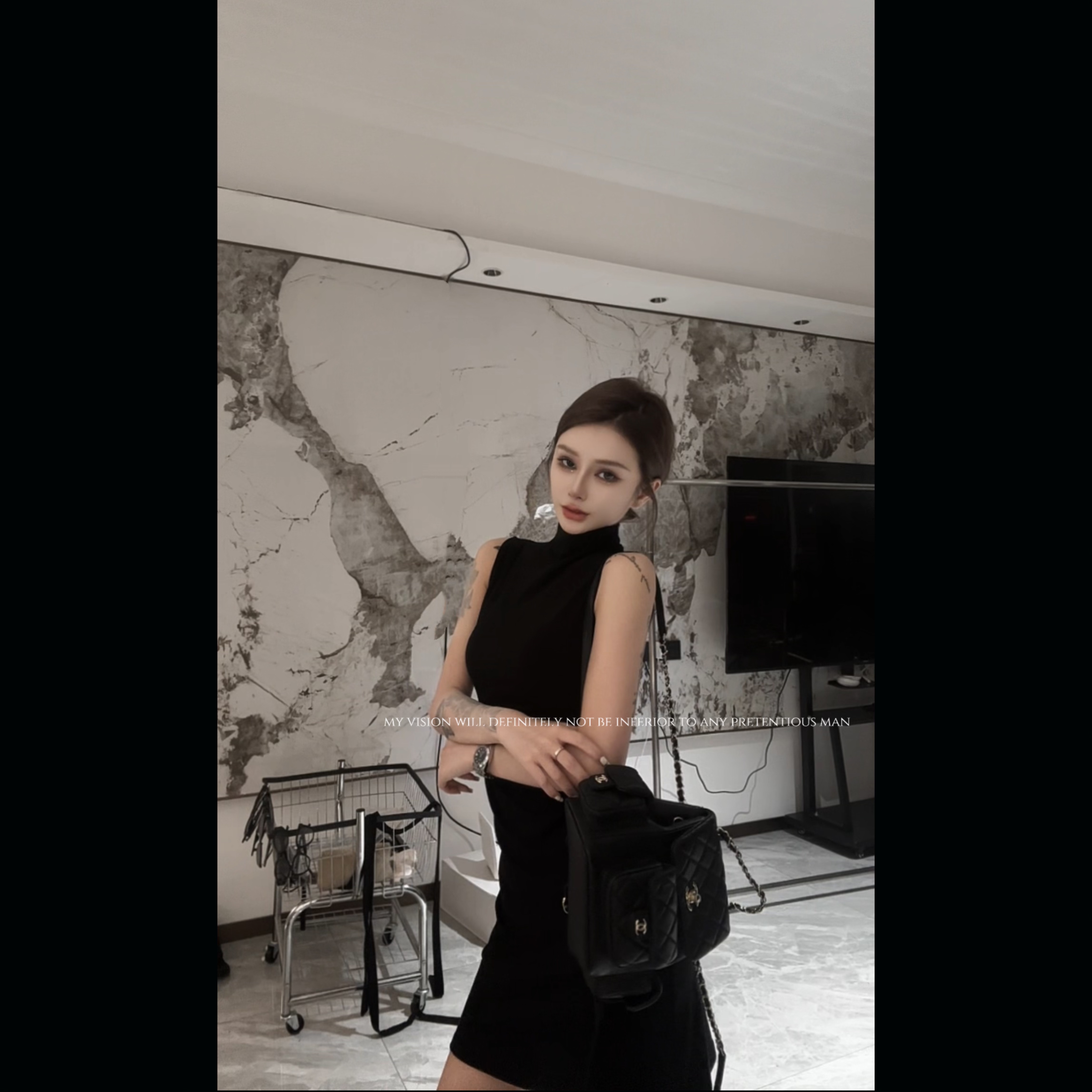 Black vitality原创【以身入局】新款中领连衣裙