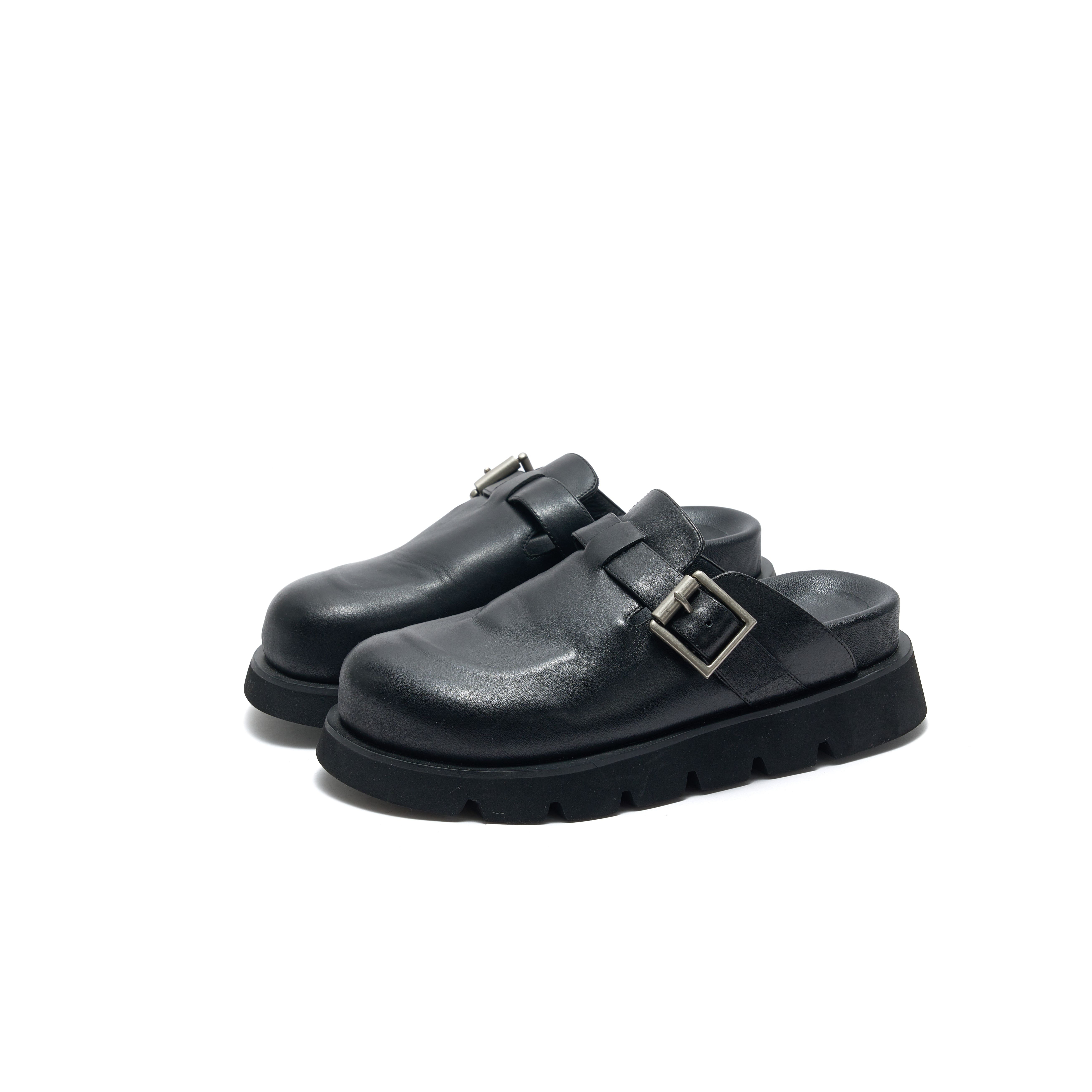 ANNAMOOER•设计师品牌皮面复古一脚蹬博肯鞋AM74SX08