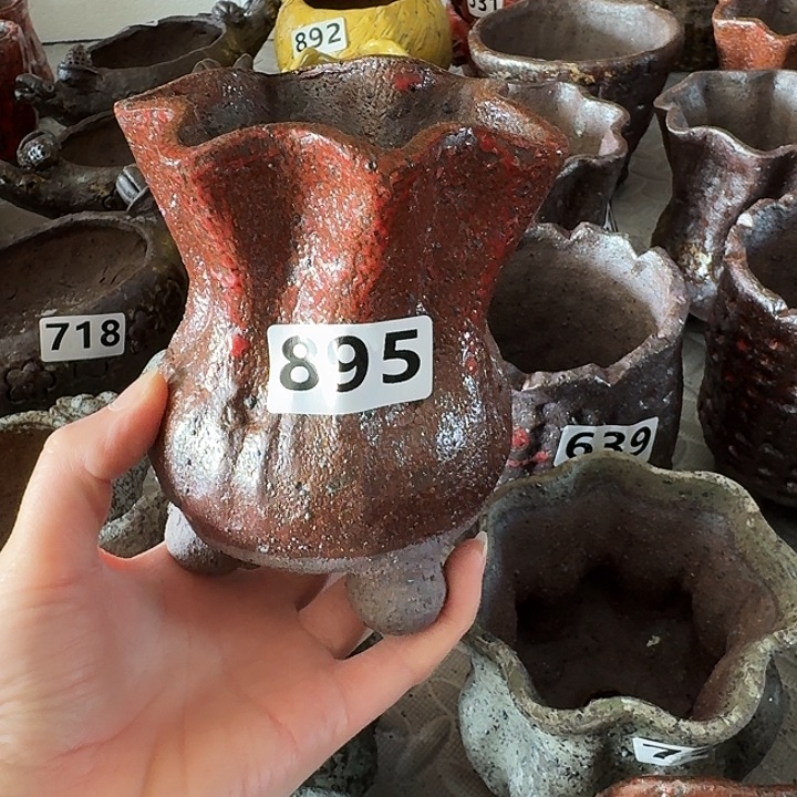 内口7高12粗陶手工