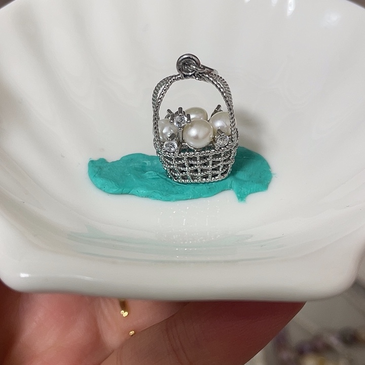 未镶嵌淡水珍珠颈饰财篮子万能扣吊坠