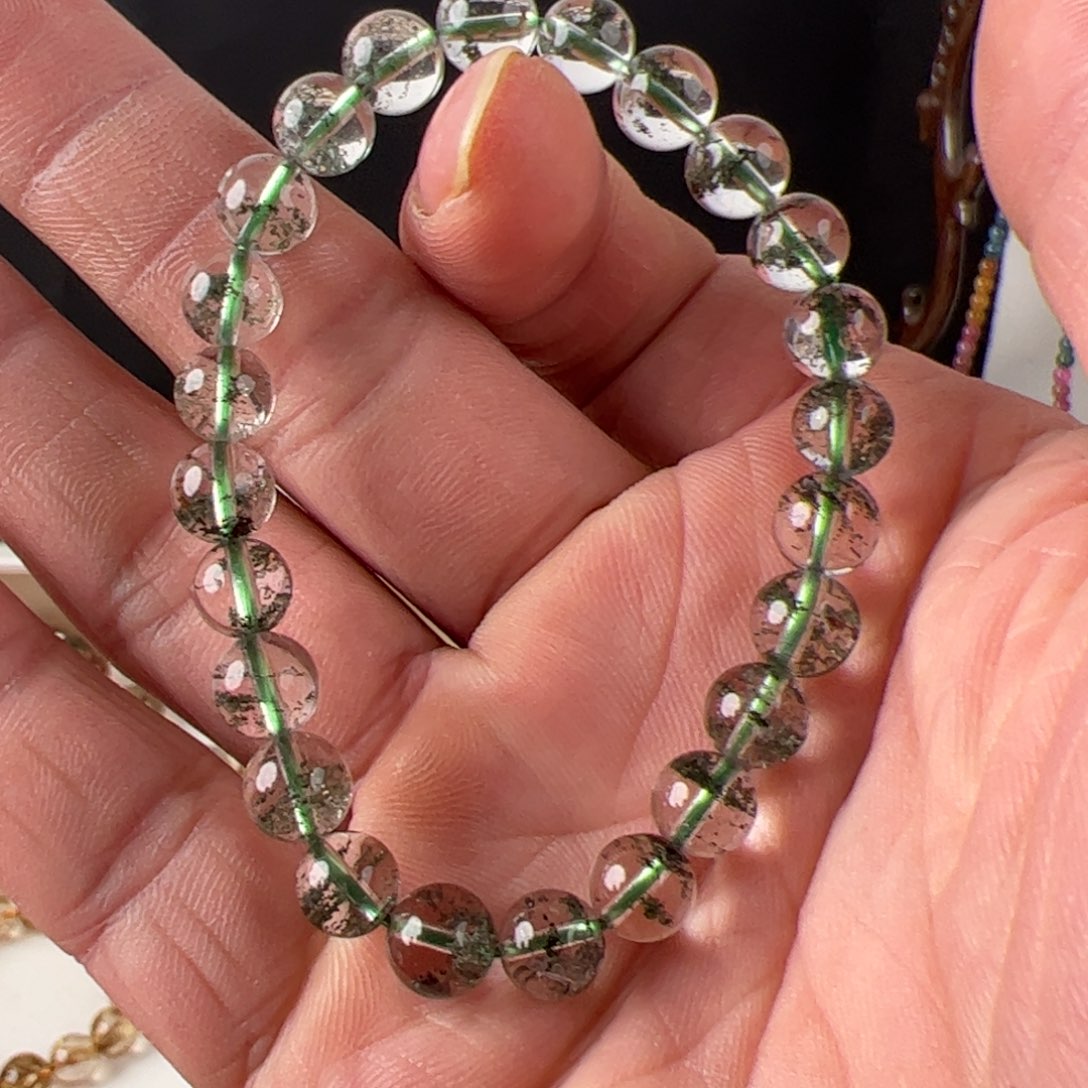 水晶手链未镶嵌绿幽灵手链7.7