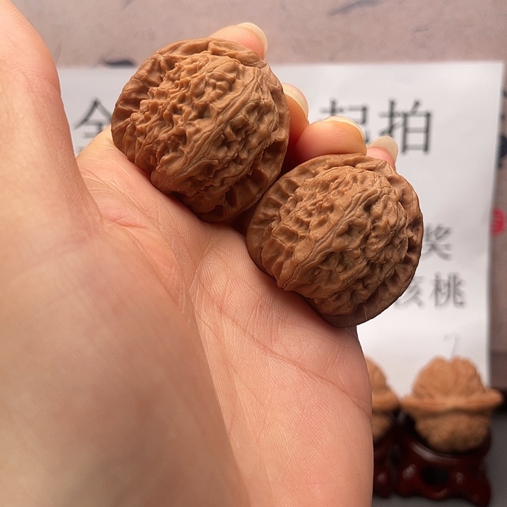 吊坠文玩核桃白狮子