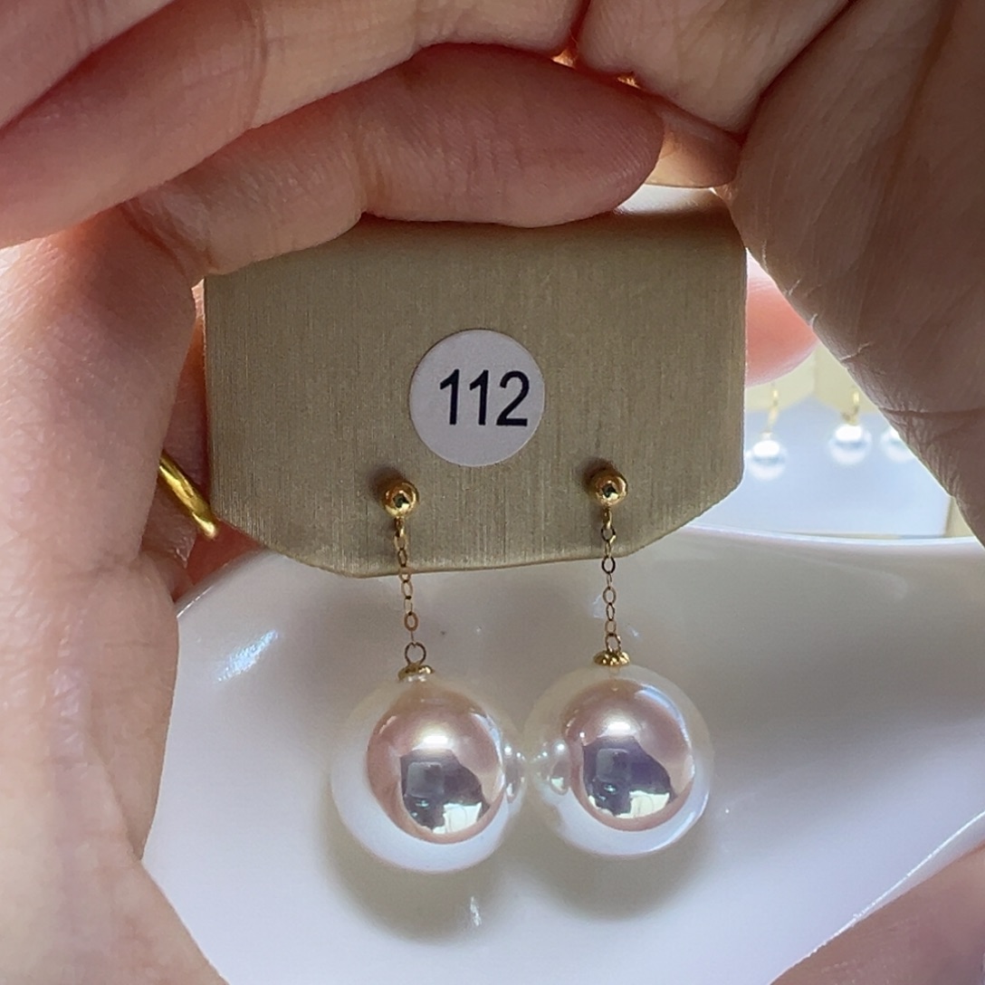 18K金镶嵌耳饰淡水珍珠