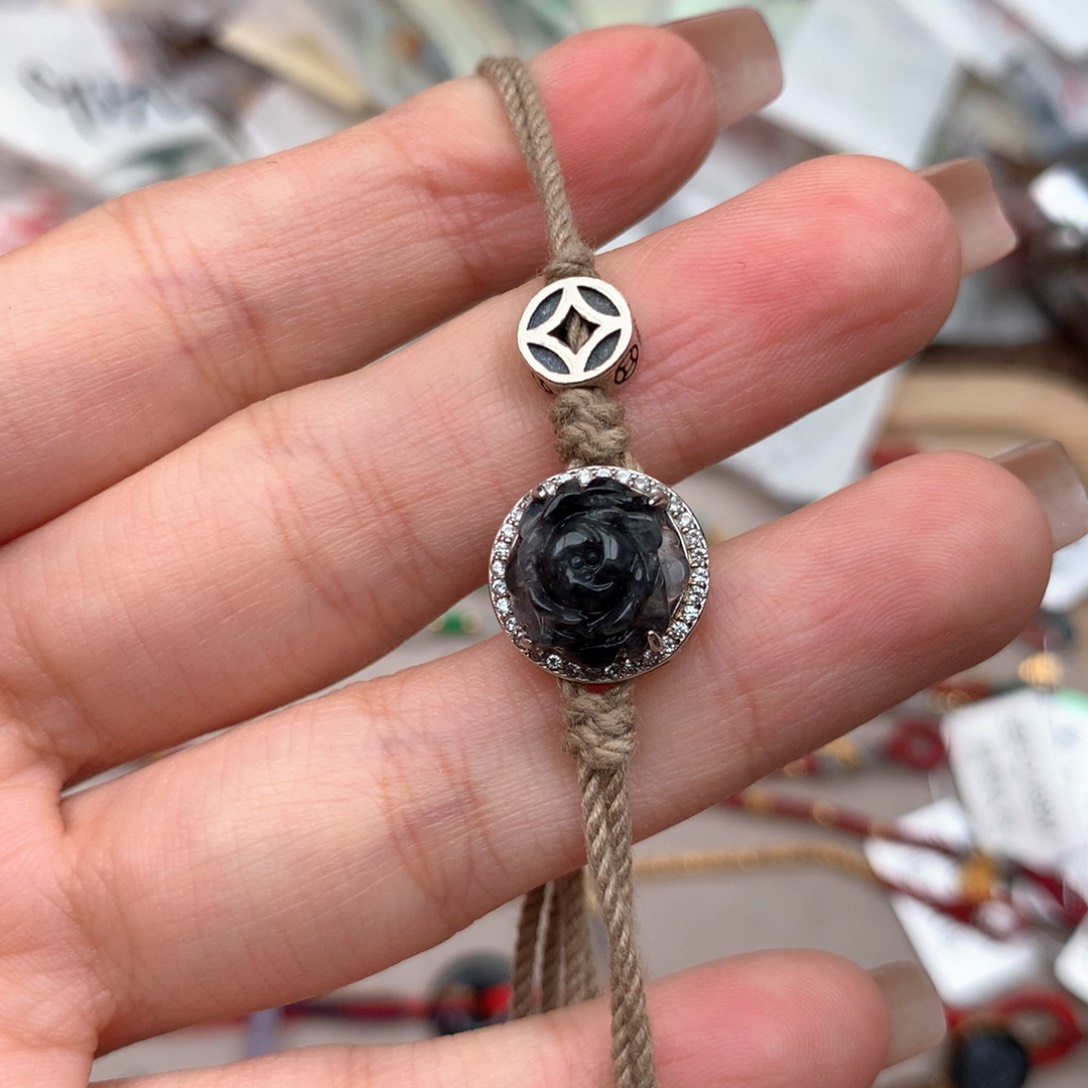 银S925镶嵌挂件翡翠