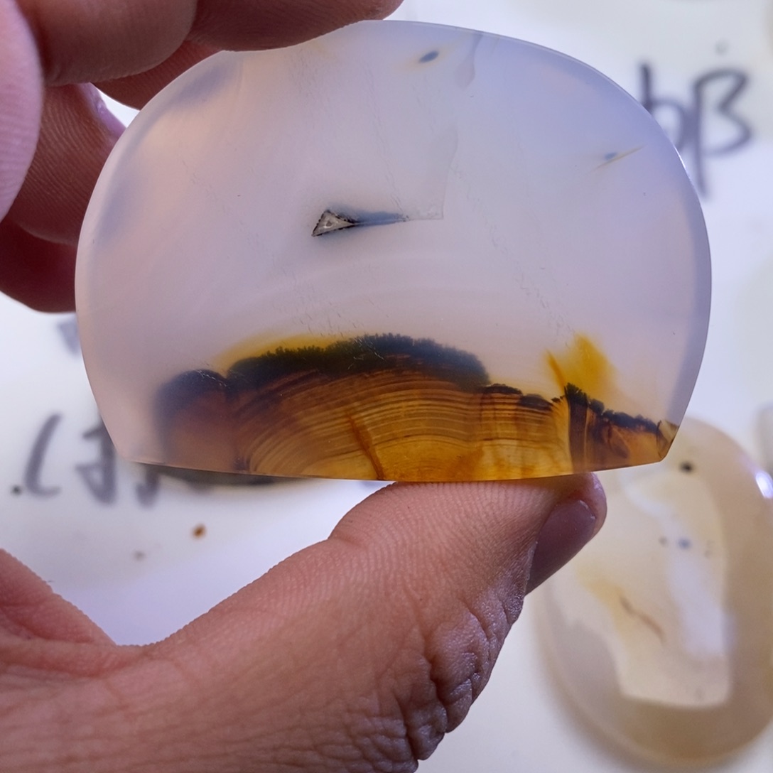 玛瑙/玉髓牌子足银镀金镶嵌