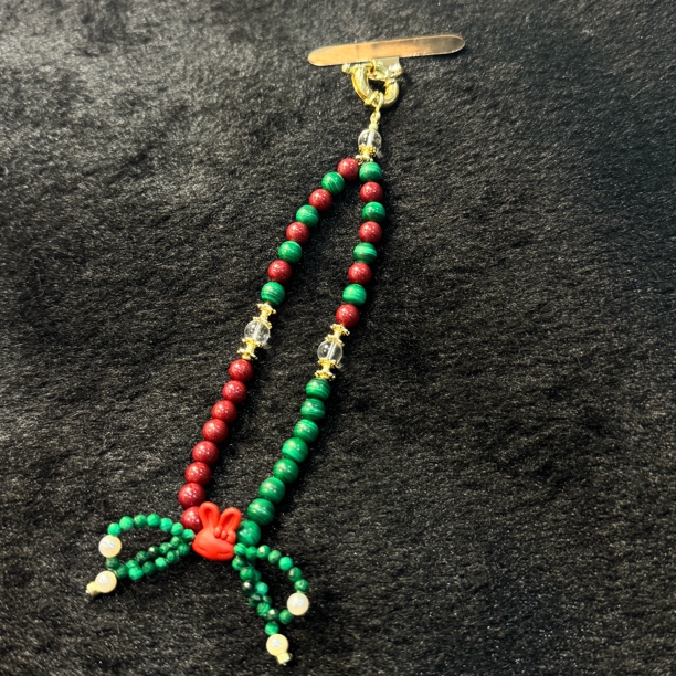 圣诞色手机链小众设计