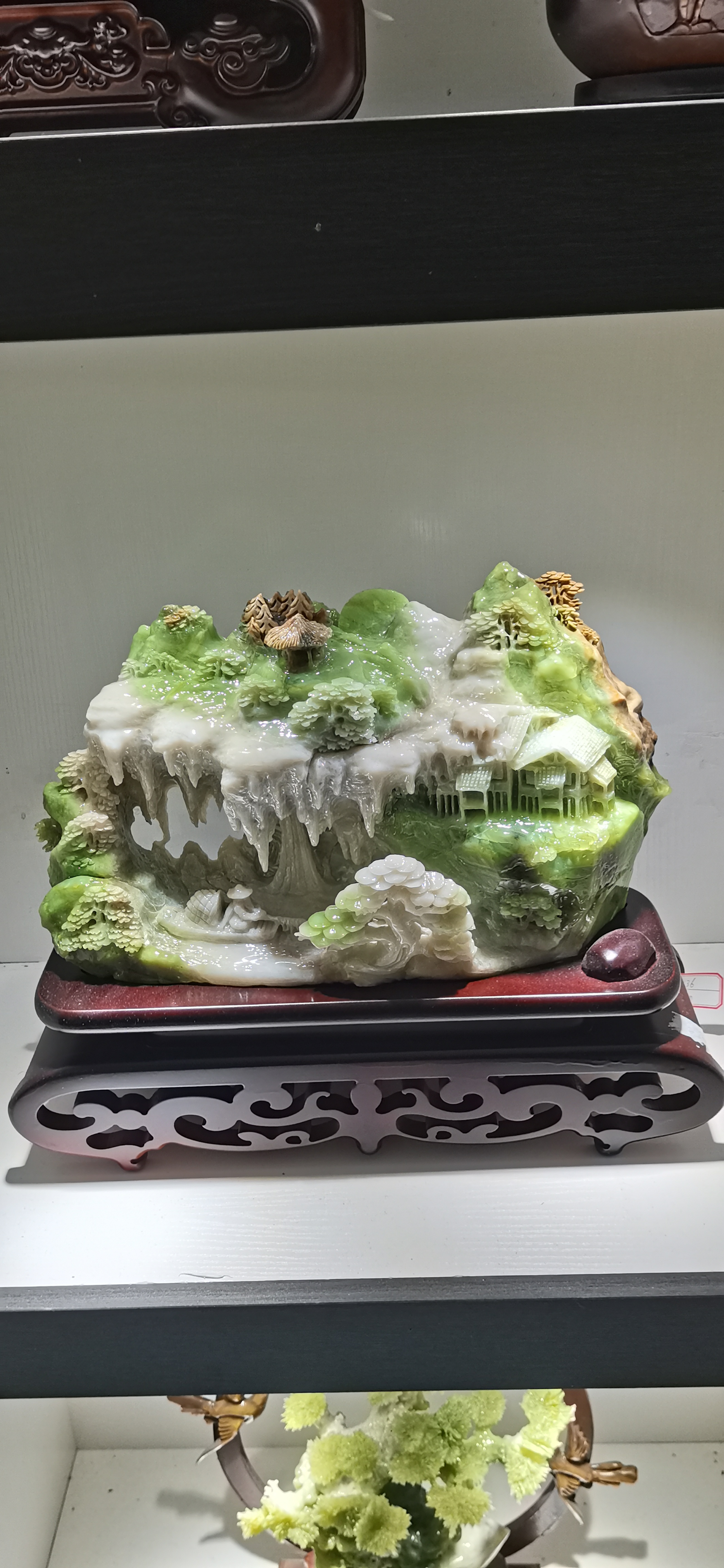 家居摆件迎客松假山中式工艺品厂家直销