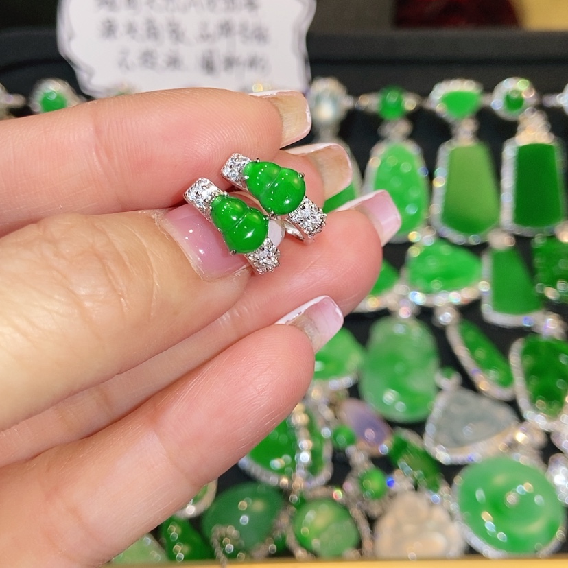 【闪购商品】未镶嵌翡翠耳饰天然翡翠