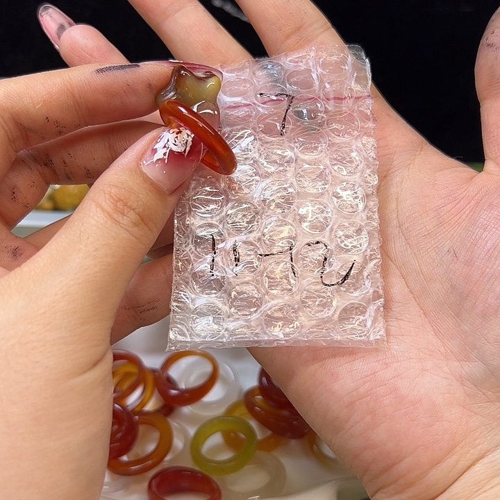 玛瑙/玉髓未镶嵌戒指