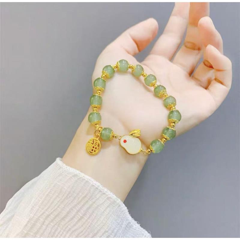 新中式玉兔琉璃手链-LQ802