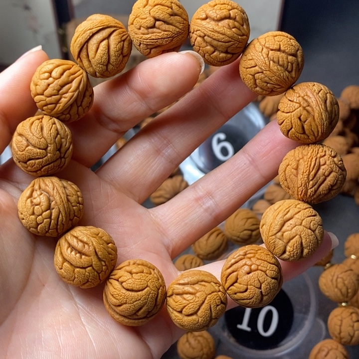 手串文玩核桃秦岭野生龙纹桃核20
