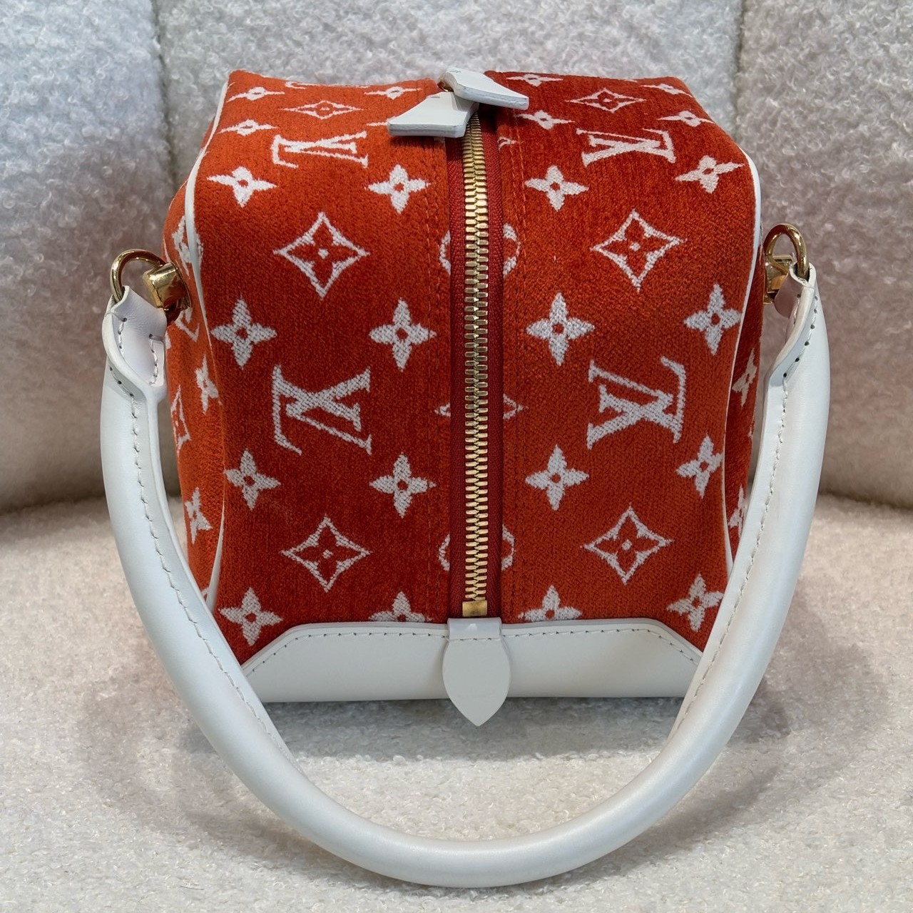 全新未使用 LV match系列骰子包，限定橘红色丝绒，芯片款【N0014】