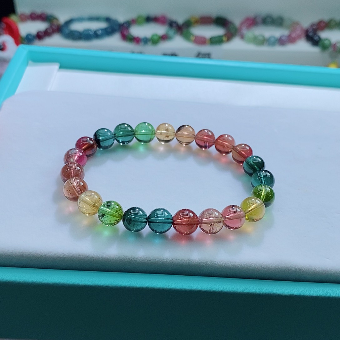 碧玺手链未镶嵌8.3mm左右