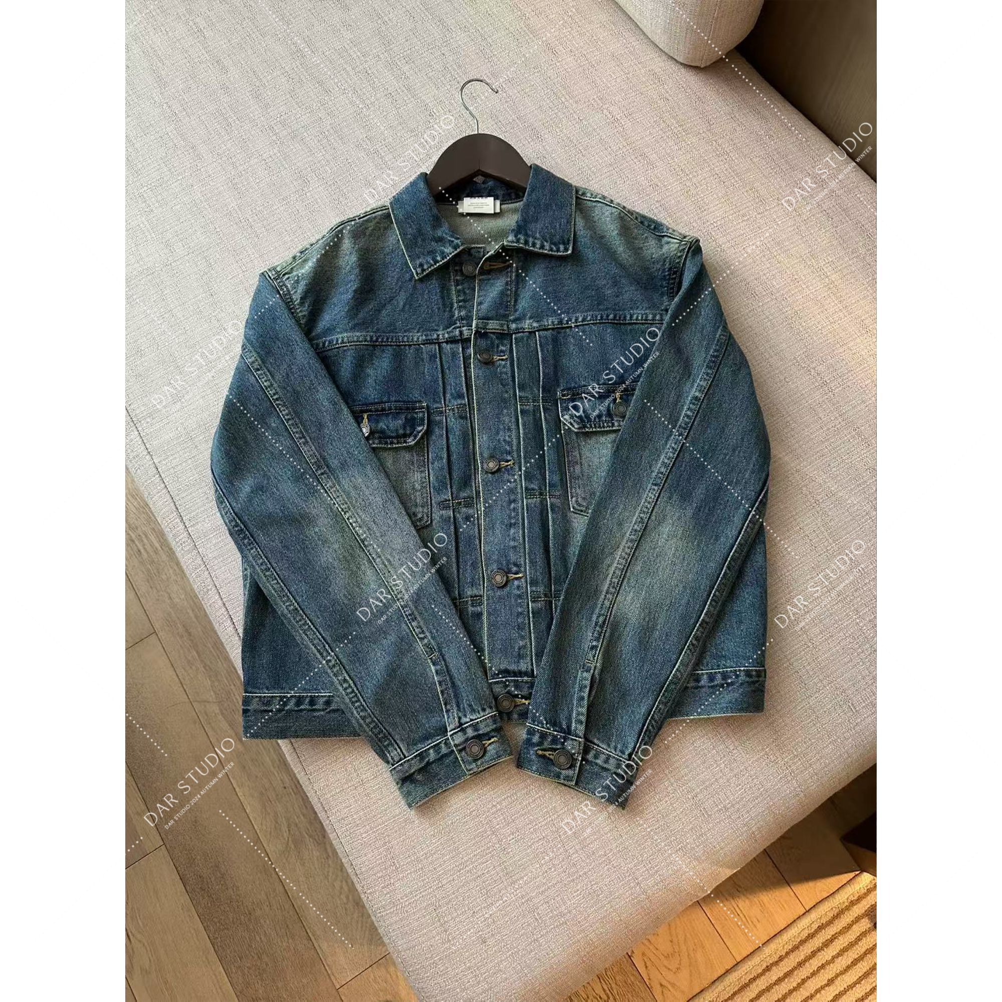 DAR STUDIO 深圳货 2025早春新款个性单排扣质感牛仔外套 13812
