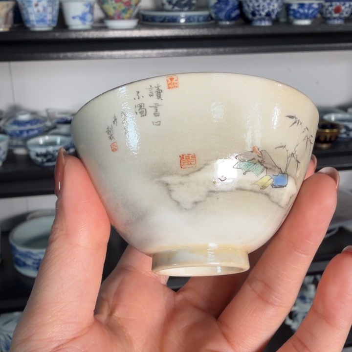 古法柴窑烧制鸡心杯