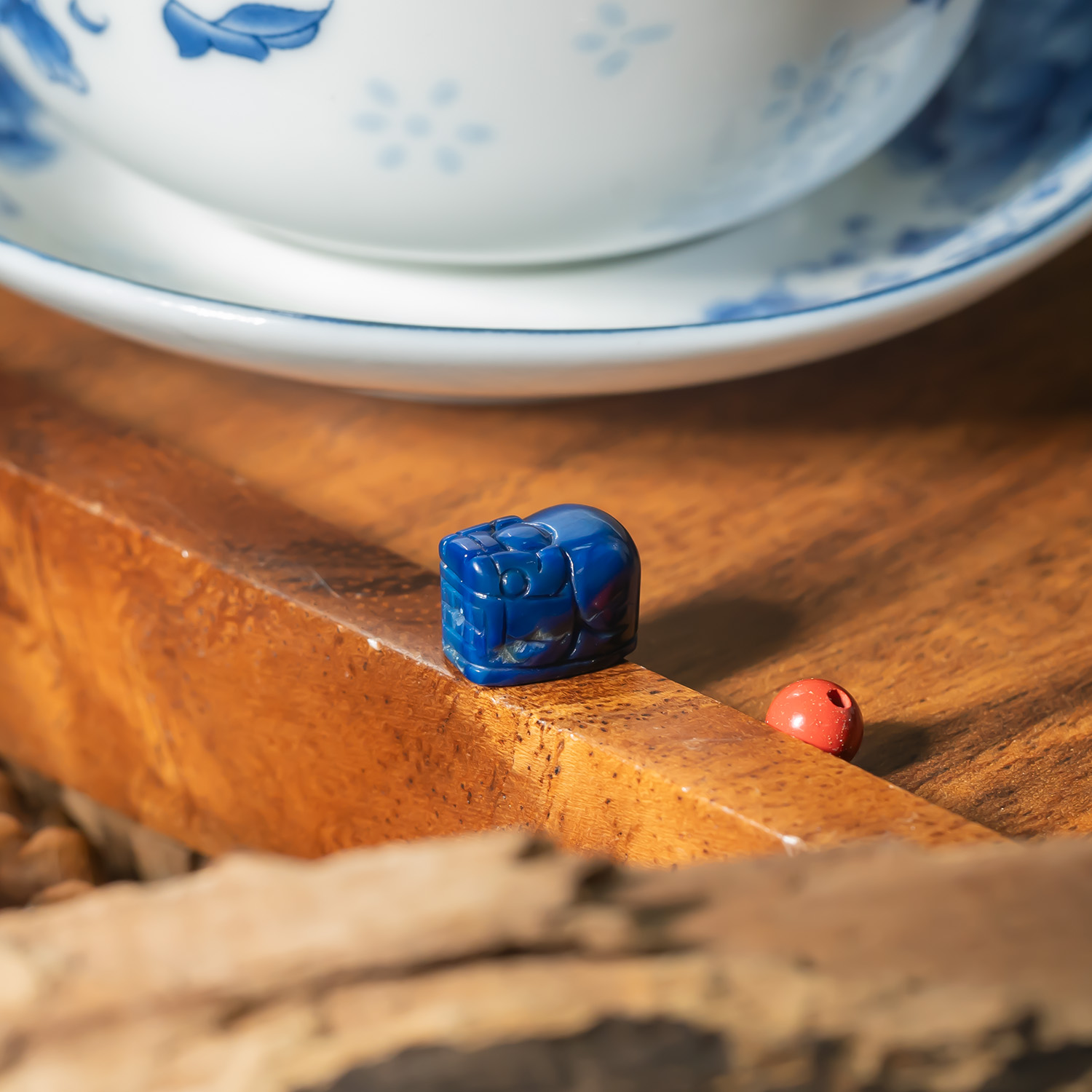 含辰砂工艺品蓝舒貔貅单珠/8mm+-/多样性发一/C486/J