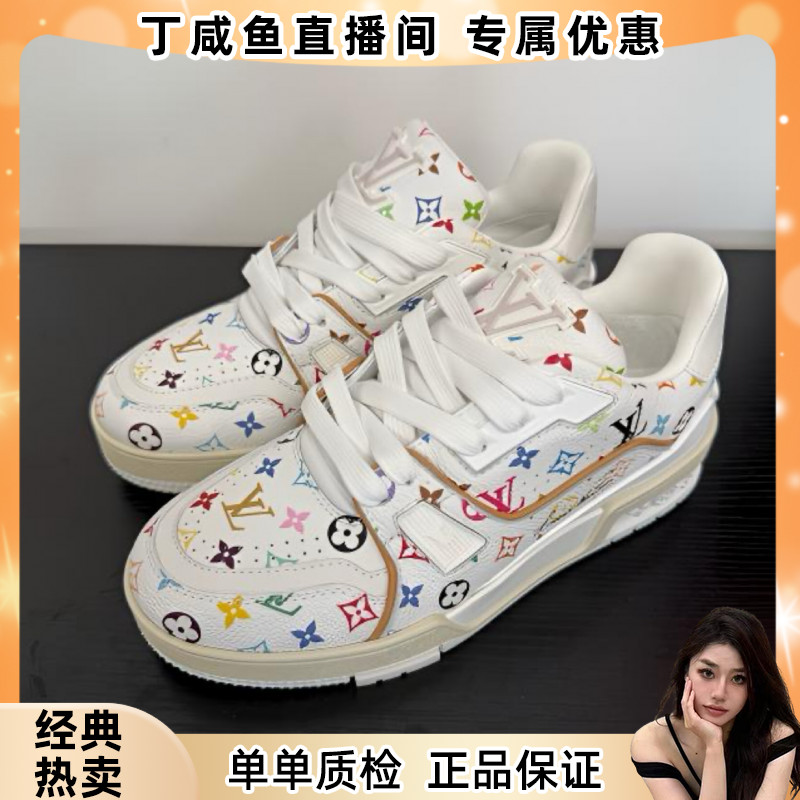 未使用 LouisVuitton/路易威登 村上隆联名款trainer男女同款白色