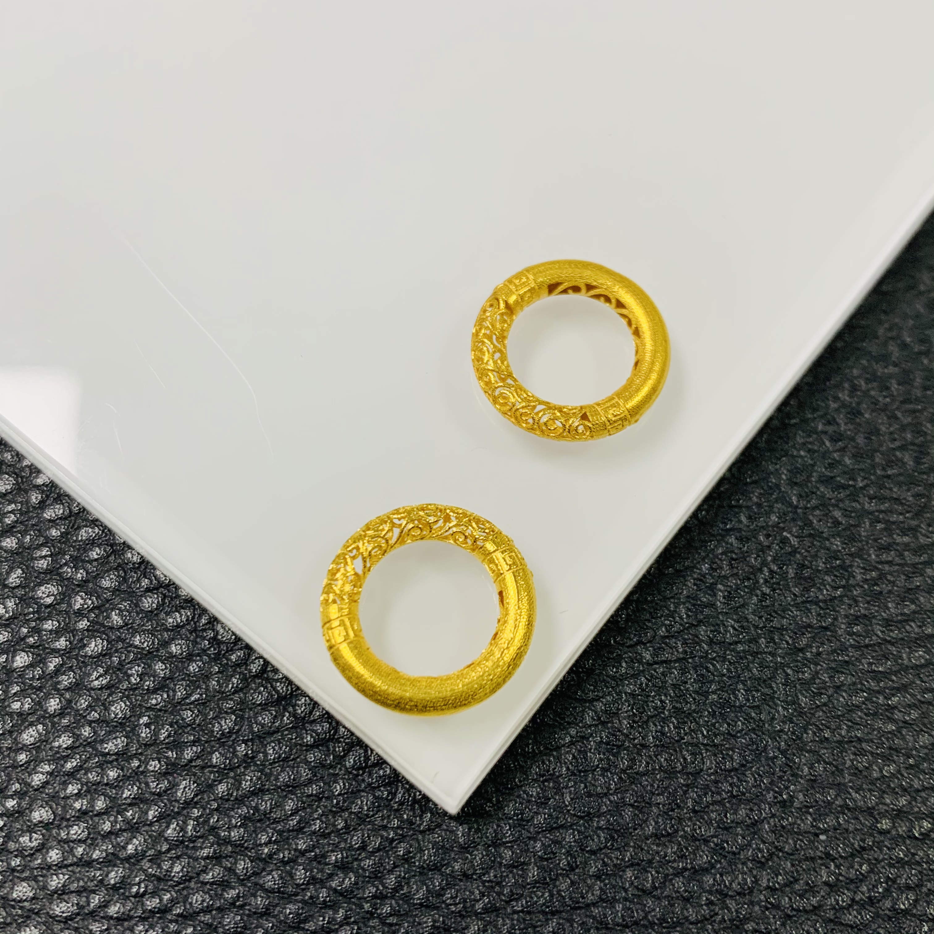 YZ4537-18K金13mm左右圈圈配件-XZZ（多样性发其一）