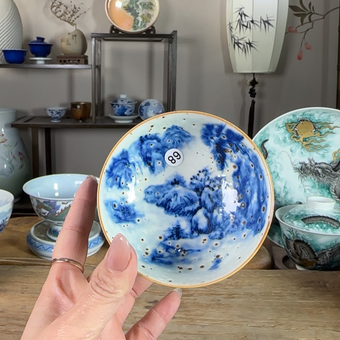 杯景德镇陶瓷柴烧多人