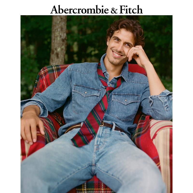 【年终促】AF美式棉质舒适经典长袖牛仔衬衫25秋冬新款男装125-5264