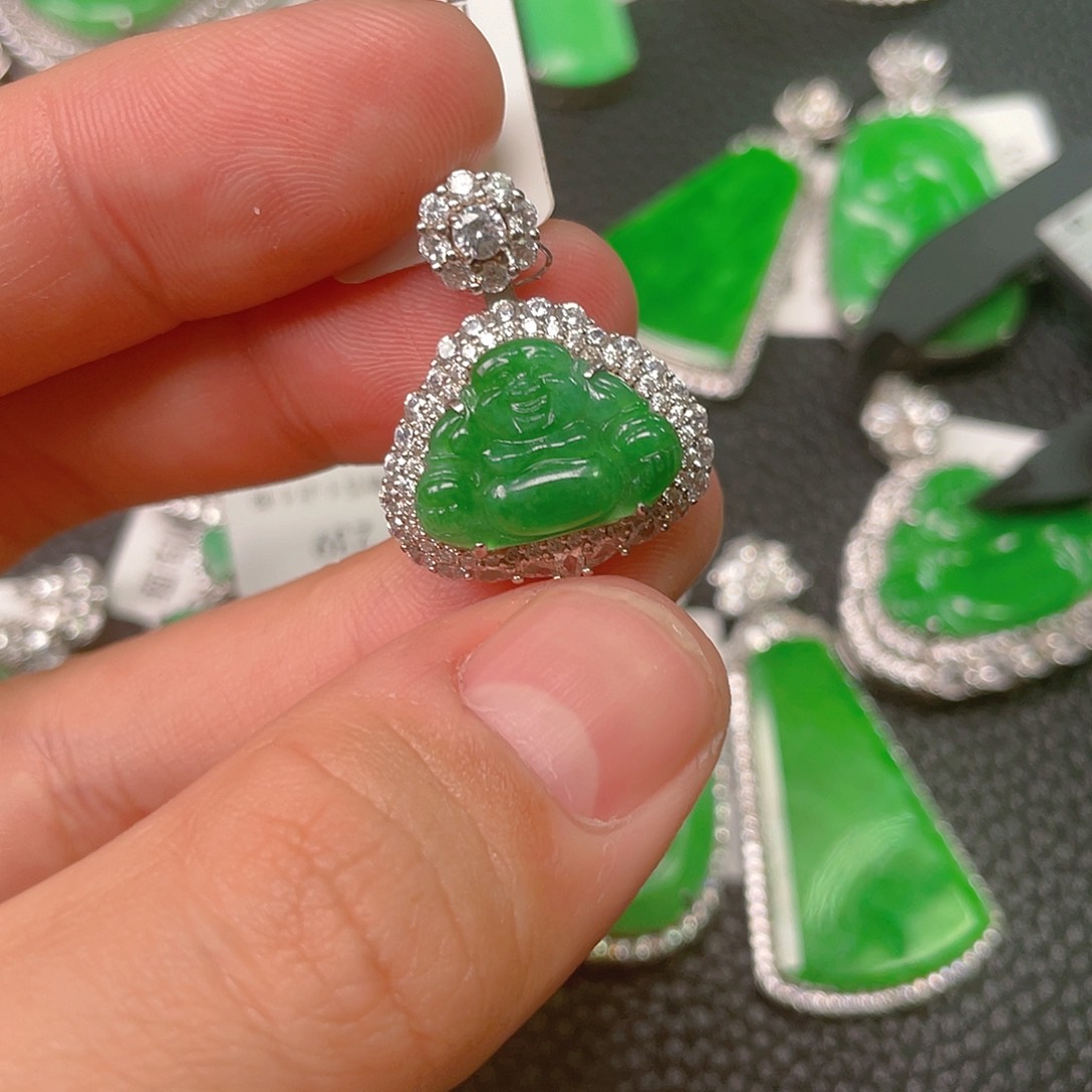 【闪购商品】翡翠吊坠(不含链)银S925镶嵌