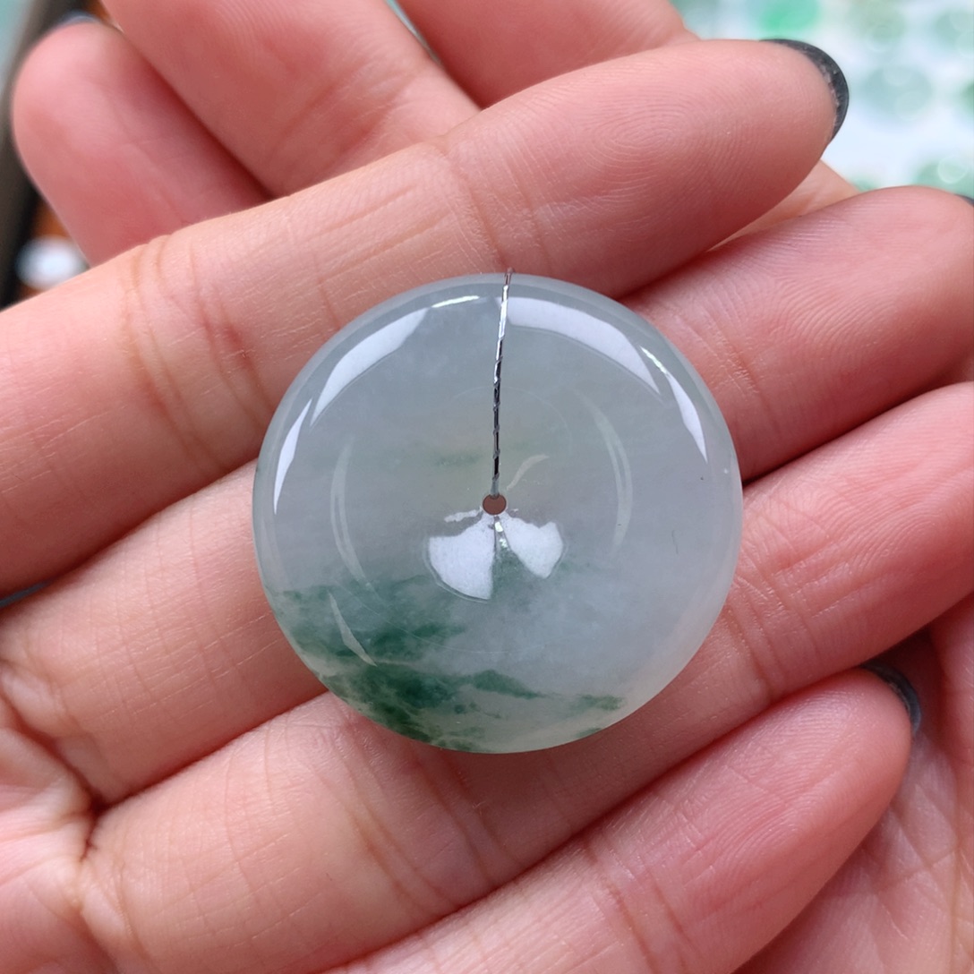 翡翠吊坠(不含链)未镶嵌平安扣