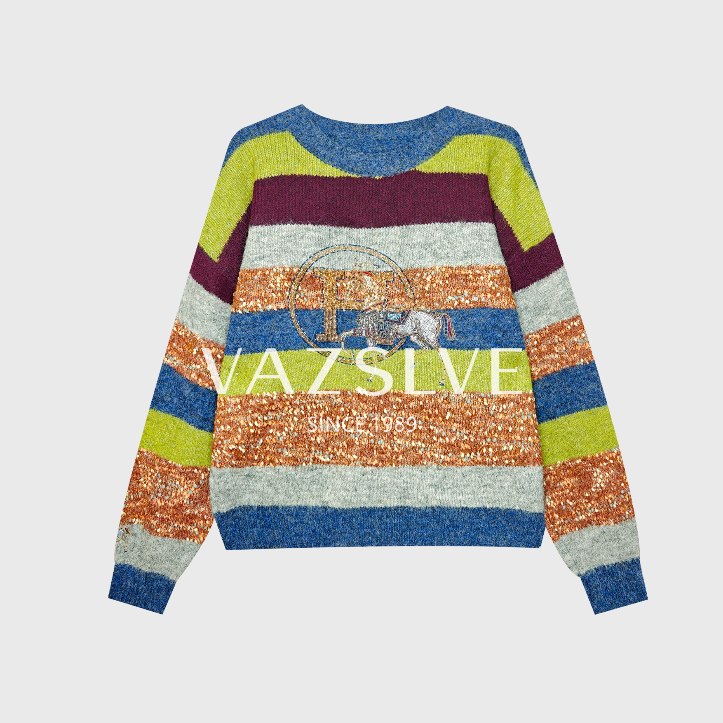 【VAZSLVE/全新奢品】捡漏秋冬烫钻小马时尚保暖毛衣MY2125