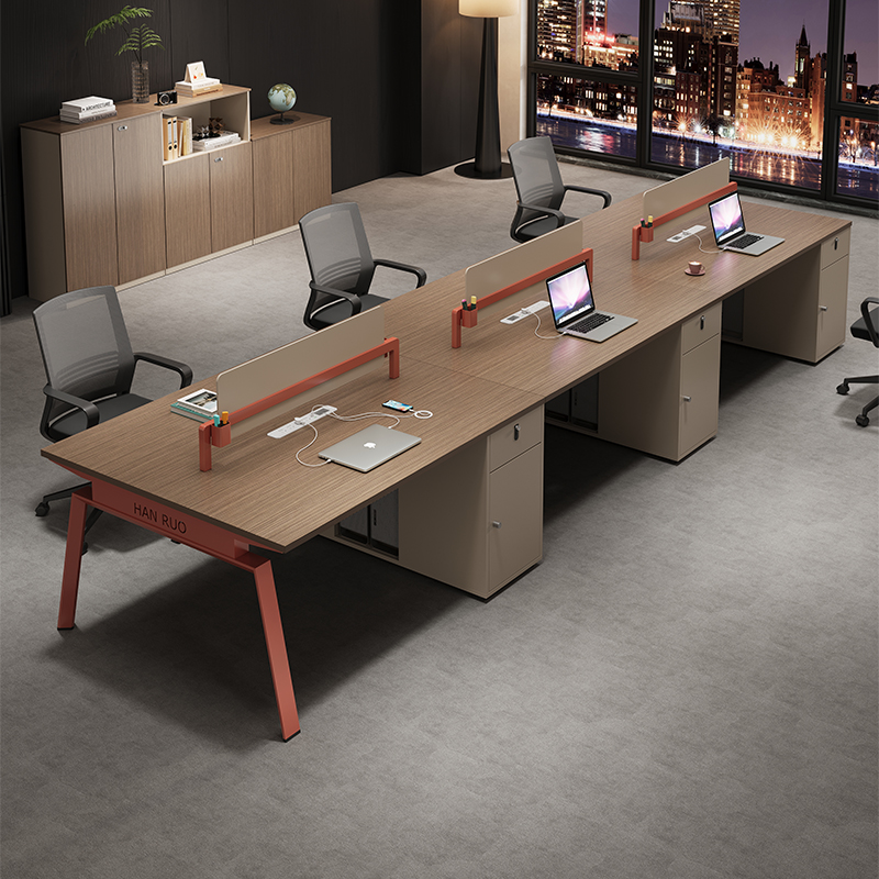 职员办公室桌椅组合屏风卡座员工位4四人6六工作电脑简约现代家具