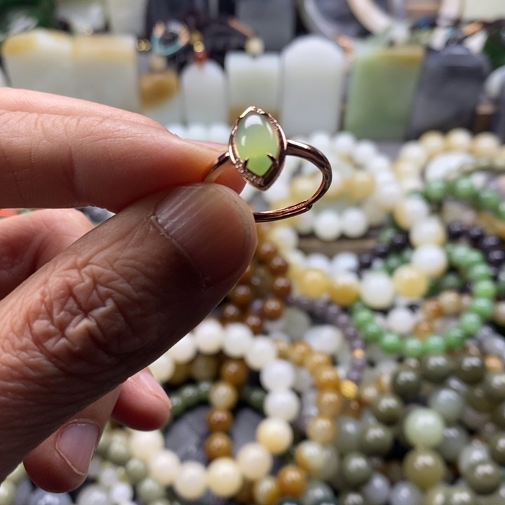 和田玉挂件银S925镶嵌