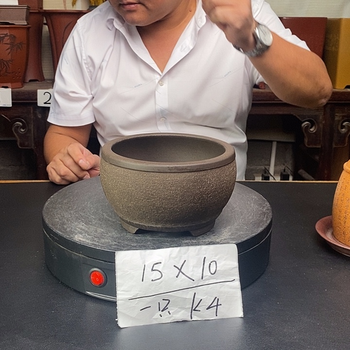 紫砂花盆货号一只K4