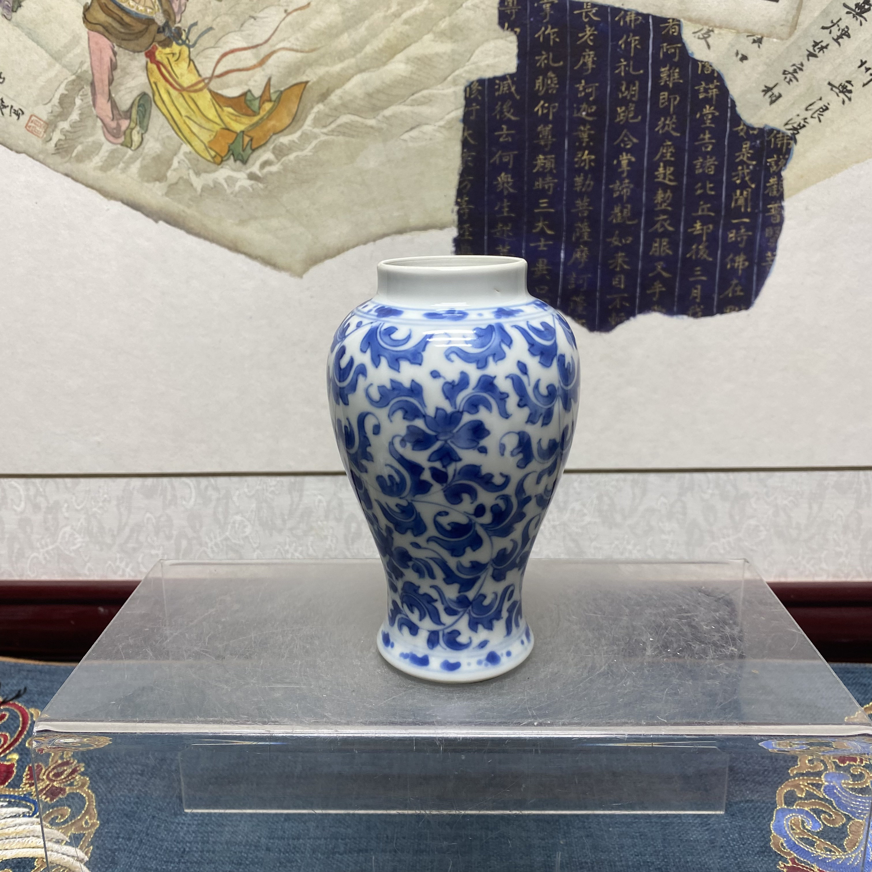 清康熙青花缠枝花梅瓶36/古玩/收藏/KC20250203014