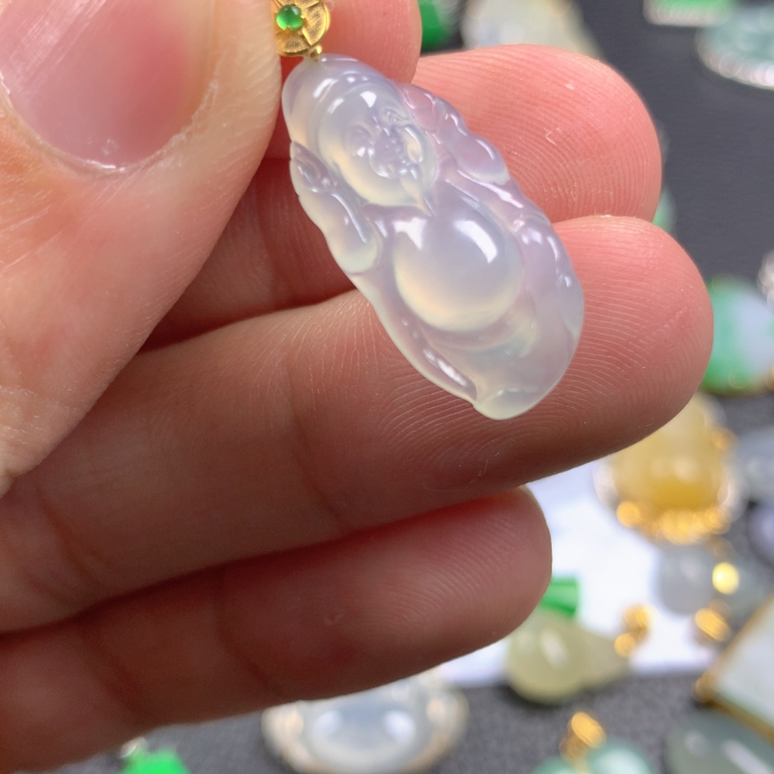 【闪购商品】翡翠颈饰18K金镶嵌翡翠