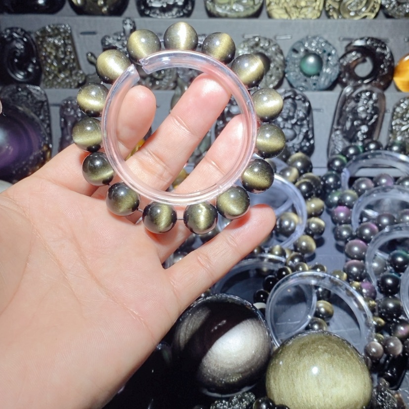 【闪购商品】黑曜岩手链未镶嵌上****】