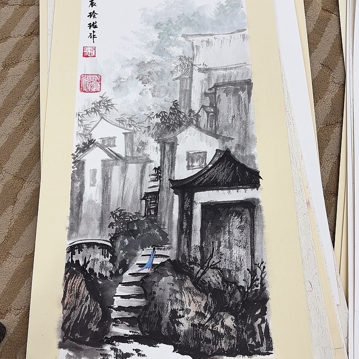 国画花鸟的翅膀和翅膀都是白色的